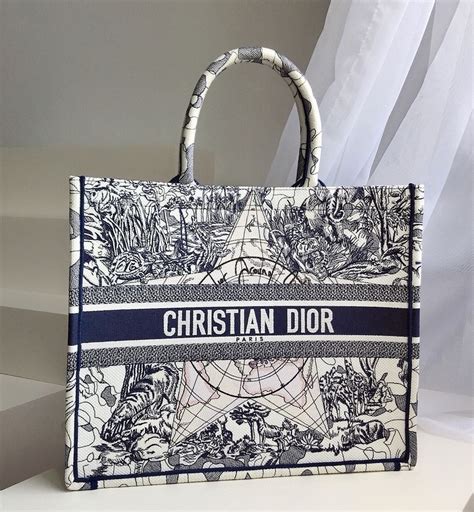 christian Dior Book Tote blue